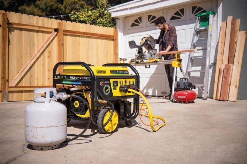 Champion 11,500/9,200-Watt Tri-Fuel Home Backup Portable Generator