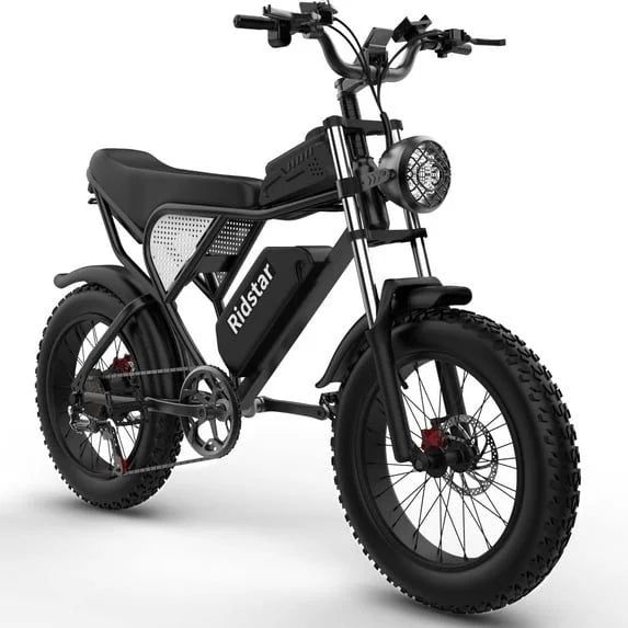 Ridstar Electric Bike for Adults 1500W 33MPH 48V 20Ah Electric Bicycle 20” Fat Tire 7-Speed Mountain E-Bike UL2849 Certified