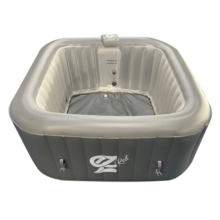 4-Seat Inflatable Pool Spa – Portable Hot Tub Spa with Light and Remote Control
