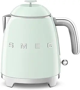 SMEG Mini 50’s Retro Style 3 Cup Electric Kettle with Double Wall Anti Slip Base and Water Level Indicator (Pastel Green)