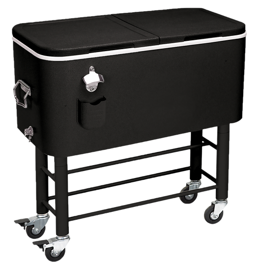 RIO Gear Entertainer Rolling Party Cooler, 77 qt.