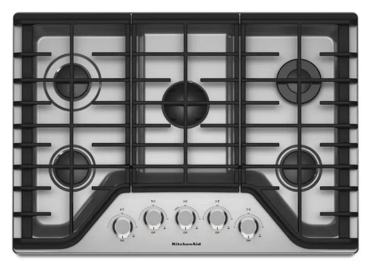 KitchenAid 30″ 5-Burner Gas Cooktops KCGS350ESS