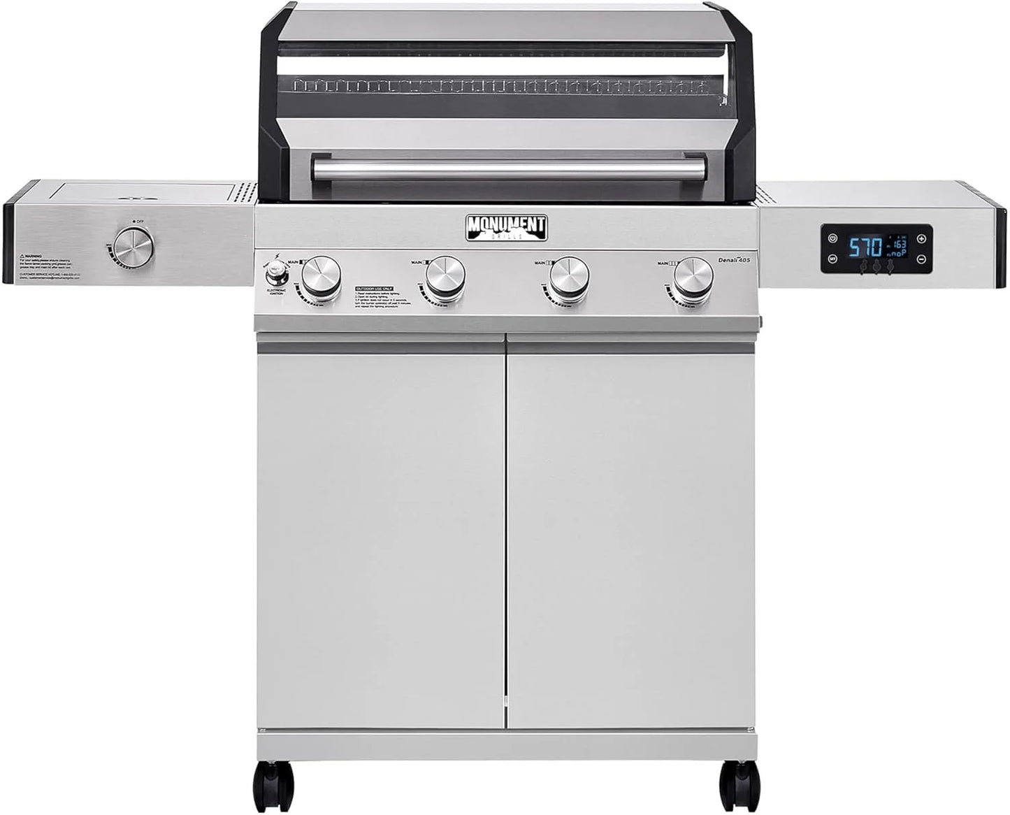 Monument Grills Eminence 405 |Tech Stainless Propane Gas Grills Eminence 405 &amp; Cast Iron Cooking Plate